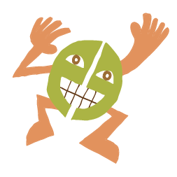 Illustration of a dancing coffee bean
